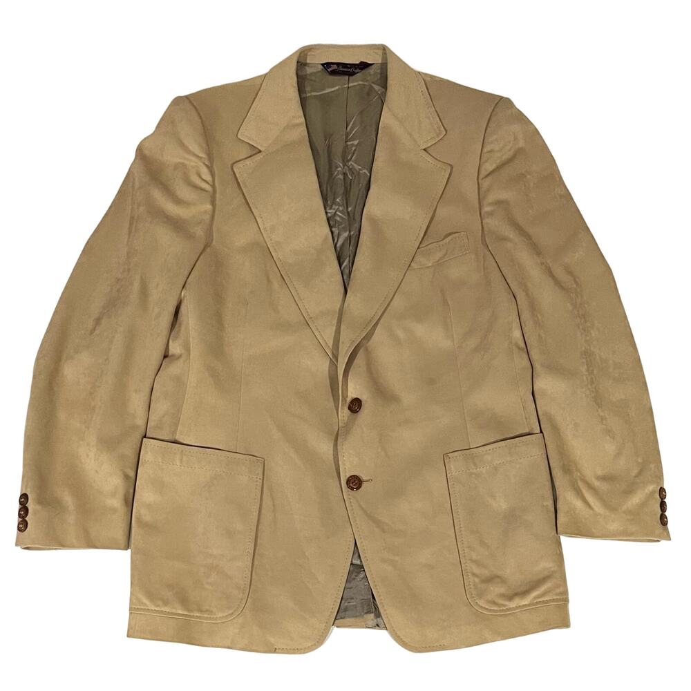 Vintage Men’s Sport Coat Tan Retro Blazer Jacket Sz 44 Phoenix Rare